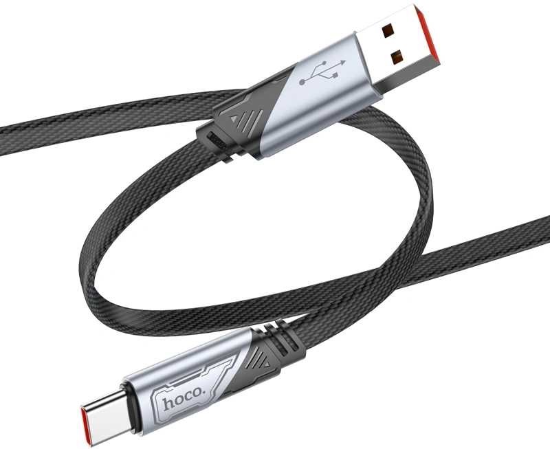 Кабель Hoco U119 5A Machine charging data cable Type-C 05007 USB-A-USB Type-C (m) 1.2м черный