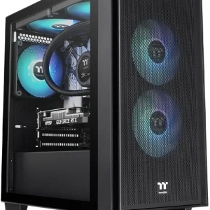 Корпус Thermaltake Versa H16 TG черный без БП mATX 11x120mm 7x140mm 2xUSB3.0 audio bott PSU