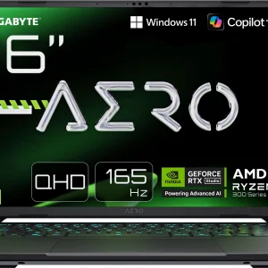 Ноутбук Gigabyte Aero X16 1WH Ryzen AI 7 350 32Gb SSD1Tb NVIDIA GeForce RTX 5070 8Gb 16" IPS QHD+ (2560x1600) Windows 11 Home Multi Language silver WiFi BT Cam (1WH93EEC64DH)