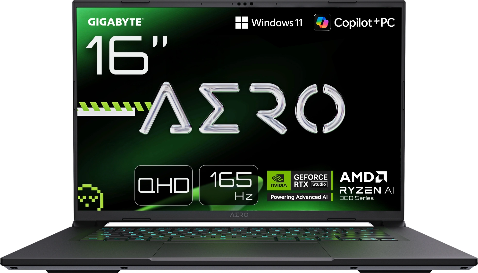 Ноутбук Gigabyte Aero X16 Ryzen AI 9 465 32Gb SSD1Tb NVIDIA GeForce RTX 5070 8Gb 16" IPS QHD+ (2560x1600) без ОС white WiFi BT Cam (4WHN3KZC64DD)