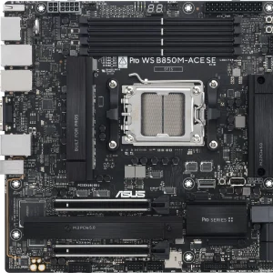 ASUS PRO WS B850M-ACE SE, B850, AM5, 4*DDR5, 4*SATA, 2*M.2, 1*USB 3.2, 6*USB 2.0, Type-C, 2*PCIx16, HDMI, mATX; 90MB1MN0-M0EAY0