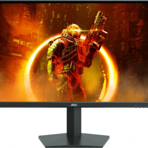 Монитор AOC 23.8" 24G10ZNE черный/красный VA 0.3ms 16:9 HDMI M/M матовая HAS Piv 4000:1 300cd 1920x1080 240Hz DP FHD 3.93кг