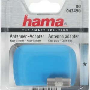 Адаптер антенный Hama H-43490 Coax (m)/Coax (m) белый (00043490)