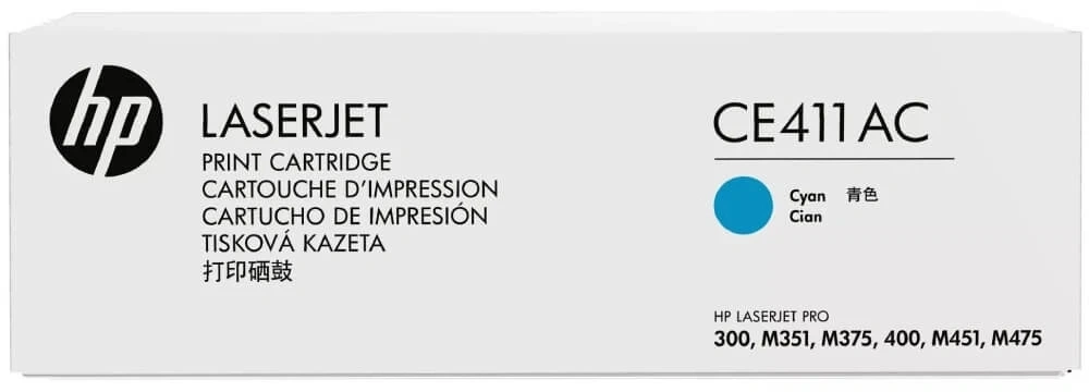 Картридж лазерный HP CE411AC голубой для HP CLJ M451