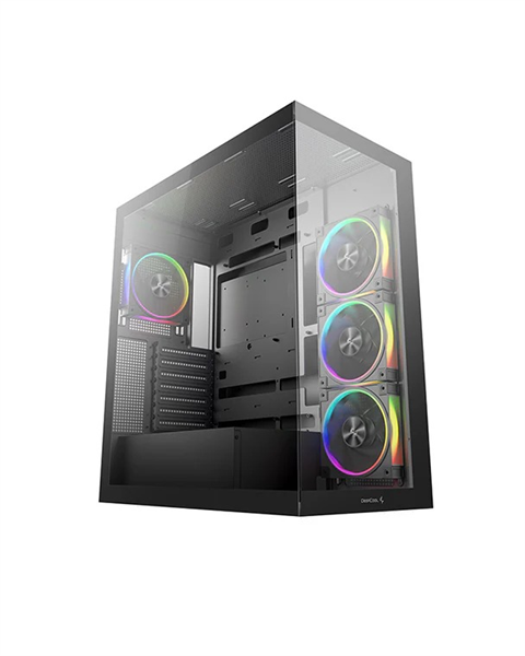 Deepcool CG580 4F V2 без БП, боковое окно (панорама), 4x120mm ARGB PWM вентилятора, черный, ATX (R-CG580-BKADA4-G-2)