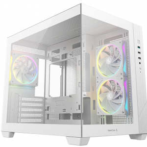 Deepcool CG330 3F WH без БП, боковое окно (панорама), 3x120mm ARGB PWM вентилятора, белый, mATX (R-CG330-BKNGM3-G)