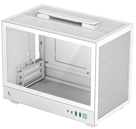 Deepcool CH160 WH без БП, боковое окно (закаленное стекло), белый, MINI-ITX (R-CH160-WHNGI0-G-1)