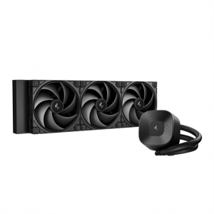 DEEPCOOL LE360 V2 ZERO DARK LGA1851/1700/1200/115X/AM5/AM4 (6шт/кор,TDP 300W, ARGB PUMP, Anti-Leak edition, PWM, TRIPLE FAN) RET (R-LE360ZERO-BKLNMD-G-1)