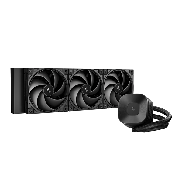 DEEPCOOL LE360 V2 ZERO DARK LGA1851/1700/1200/115X/AM5/AM4 (6шт/кор,TDP 300W, ARGB PUMP, Anti-Leak edition, PWM, TRIPLE FAN) RET (R-LE360ZERO-BKLNMD-G-1)