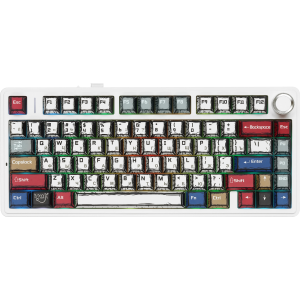 Игровая клавиатура / AULA F75 (6978080501578) / Игровая клавиатура/ Беспроводная механическая клавиатура AULA F75 Comic Keycap зеленые Reaper свитчи (Bluetooth, 2.4 Гц)