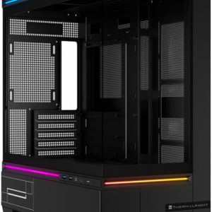 Корпус без блока питания / Thermalright M10 Vision Black / Корпус без блока питания/ Case Thermalright M10 Vision, Mini-Tower, TG, LCD, ARGB, no fans, 2xUSB-A 3.0, 1xUSB Type-C, mATX, mITX Black