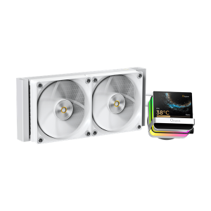 Ocypus Sigma L24 PRO WH, 240mm, LCD Pump, 2x120mm FDB fans, LGA115X/1200/1700/18XX, AM4/AM5