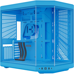 Корпус без блока питания / HYTE Y70 (CS-HYTE-Y70-BM) / Корпус без блока питания/ Case HYTE Y70, Midi-Tower, TG, no fans, 2xUSB-A 3.2, 1xUSB Type-C, E-ATX, ATX, mATX, mITX Blueberry Milk