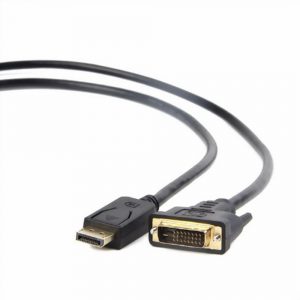 Кабель DisplayPort-DVI / Cablexpert CC-DPM-DVIM-3M / Кабель DisplayPort-DVI Cablexpert CC-DPM-DVIM-3M, 20M/25M, 3.0м, черный, экран, пакет