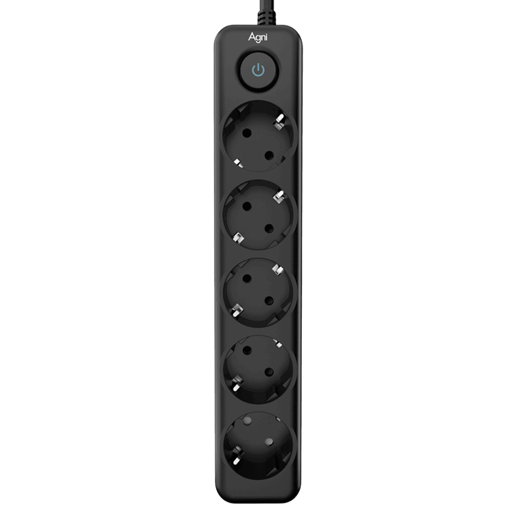 Cетевой фильтр AGNI плоский TP-FD5E-2m-black, 5 розеток Schuko, чёрный, кабель 2 метра, мощность нагрузки 4000 Вт, 16А, заземление, защита от короткого замыкания, сечение кабеля 3 х 1.5 кв.мм., размер 279x54x40 мм. / AGNI TP-FD5E-2m-black / Cетевой фильтр AGNI плоский TP-FD5E-2m-black, 5 розеток Schuko, чёрный, кабель 2 метра, мощность нагрузки 4000 Вт, 16А, заземление, защита от короткого замыкания, сечение кабеля 3 х 1.5 кв.мм., размер 279x54x40 мм.