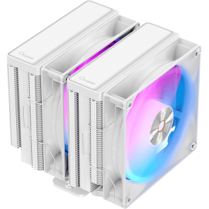 Кулер для процессора / Ocypus Delta-A62-WH2NAWN00X-GL / Кулер для процессора/ CPU Cooler Ocypus Delta A62 WH ARGB (260W, 4-pin PWM, 156mm, Al/Cu, 6x6mm, ARGB, 2x120mm, 73CFM, 29dBA, 2000RPM, S 1851/1700/1200/115X, AM5/AM4, white)