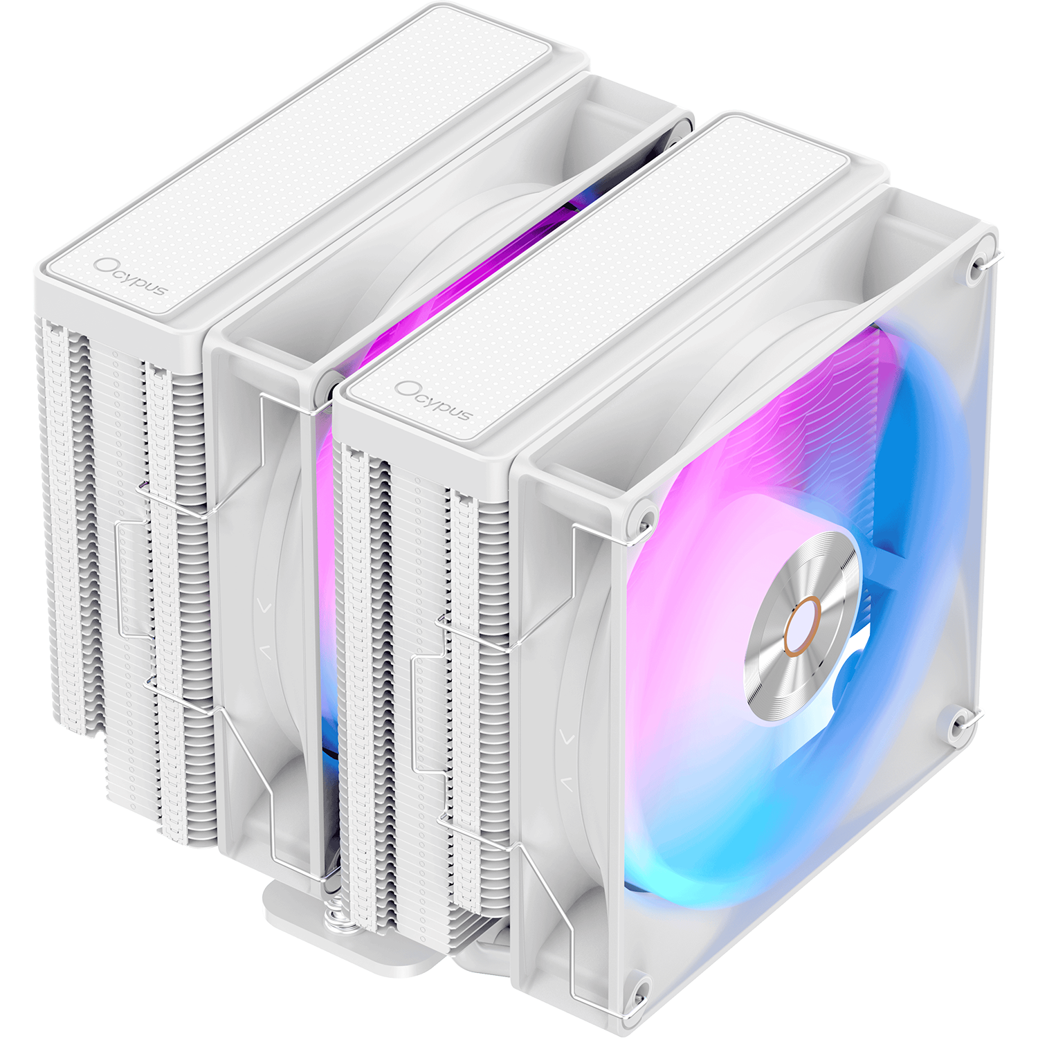Кулер для процессора / Ocypus Delta-A62-WH2NAWN00X-GL / Кулер для процессора/ CPU Cooler Ocypus Delta A62 WH ARGB (260W, 4-pin PWM, 156mm, Al/Cu, 6x6mm, ARGB, 2x120mm, 73CFM, 29dBA, 2000RPM, S 1851/1700/1200/115X, AM5/AM4, white)