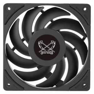Кулер для корпуса / Scythe Wonder Tornado 120 Black / Кулер для корпуса/ Case Cooler Scythe Wonder Tornado 120 (120x120x26mm, 4-pin PWM, 75.17CFM, 35.57dBA, 2500RPM, Black)