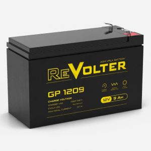 Батарея REVOLTER серия GP, REVOLTER GP 1209, напряжение 12В, емкость 9Ач (разряд 20 часов), макс. ток разряда (5 сек.) 120А, макс. ток заряда 2.25А, свинцово-кислотная типа AGM, клеммы F2, ДxШxВ 151х65х94мм., вес 2.65кг., срок службы 7 лет. / REVOLTER GP 1209 / Батарея REVOLTER серия GP, REVOLTER GP 1209, напряжение 12В, емкость 9Ач (разряд 20 часов), макс. ток разряда (5 сек.) 120А, макс. ток заряда 2.25А, свинцово-кислотная типа AGM, клеммы F2, ДxШxВ 151х65х94мм., вес 2.65кг., срок службы 7 лет.