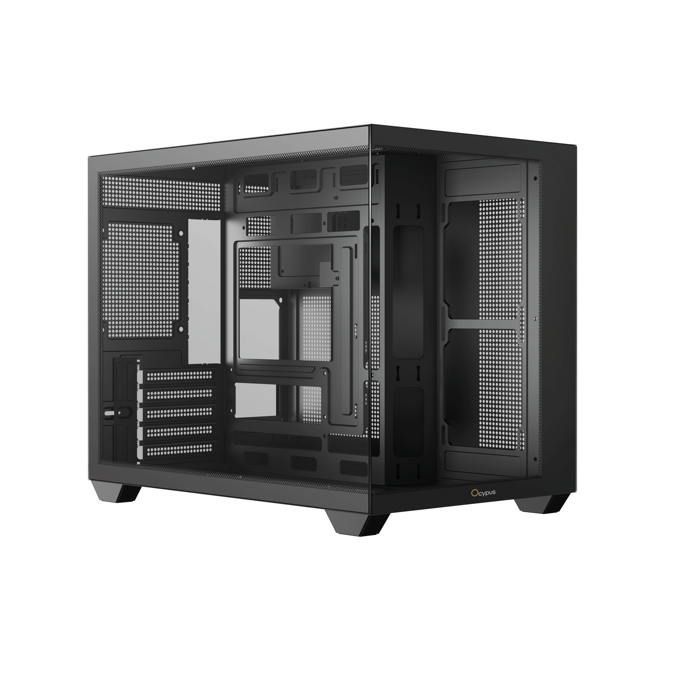 Корпус ПК без блока питания / Ocypus Gamma C54 BK Black / Корпус ПК без блока питания/ Case Ocypus Gamma C54 BK, Midi-Tower, TG, no fans, 1xUSB-C + 2xUSB 3.0, mATX, mITX Black
