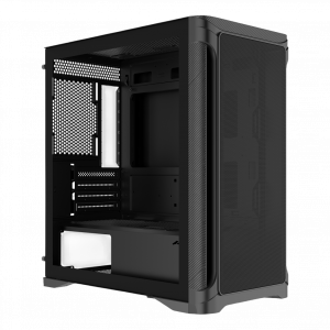 Корпус ПК без блока питания / SAMA S31E-BKMMA0X1-GL / Корпус ПК без блока питания/ Case SAMA S31E Black, Midi-Tower, TG, no fans, 2xUSB 3.0 + 1xUSB 3.2 Type-C, mATX, mITX Black