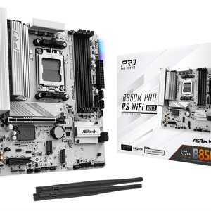 ASROCK B850M PRO RS WIFI WHITE, AM5, B850, 4*DDR5, 4*SATA, 3*M.2, 4*USB 2.0, 3*USB 3.2, Type-C, 2*PCIx16, 1*M.2 (Key E), HDMI+DP, mATX