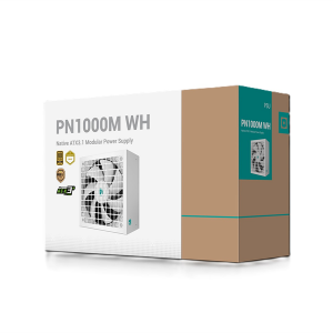 Deepcool GAMERSTORM PN1000M WH (ATX 3.1, 1000W, Full Cable Management, PWM 135mm fan, Active PFC, 80+ GOLD, Active PFC + Full Bridge SRC LLC + DC/DC ,Gen5 PCIe, белый) RET (R-PNA00M-FC0W-WGEU)