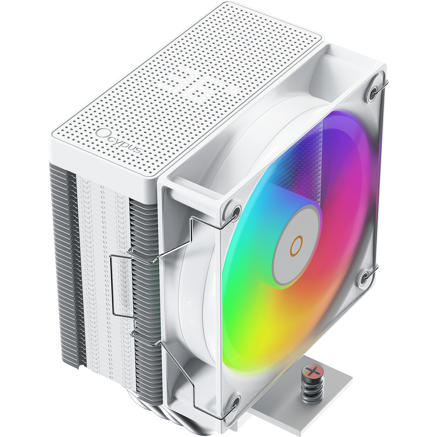 Кулер для процессора / Ocypus Gamma-A40-WH1NAWD00X-GL / Кулер для процессора/ CPU Cooler Ocypus Gamma A40 WH ARGB Digital (200W, 4-pin PWM, LED temp., 133mm, Al/Cu, 4x6mm, ARGB, 1x100mm, 41CFM, 29.5dBA, 2400RPM, S 1851/1700/1200/115X, AM5/AM4, white)