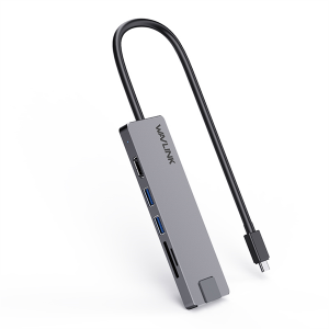 Docking Station WAVLINK USB-C Travel Mini/100W PowerDelivery/ 2xUSB3.0/1xHDMI 4K 60HZ/1xGigabit LAN/SD/Micro SD Card Reader