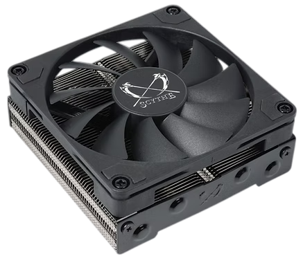 Кулер для процессора / Scythe Shuriken 3 Black/Silver / Кулер для процессора/ CPU Cooler Scythe Shuriken 3 (140W, 4-pin PWM, 39mm, Al/Cu, 4x6mm, 1x92mm, 36.45CFM, 31.78dBA, 2500RPM, S 1851/1700/1200/115X, AM5/AM4, silver, black)