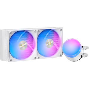Система жидкостного охлаждения / Ocypus Delta-L24-WH2AAWNN02X-GL White / Система жидкостного охлаждения/ Water Cooling System Ocypus Delta L24 WH ARGB V2 (280W, 240mm, White, ARGB, Fans 2x120mm, 73CFM, 2000RPM/ Pump height 60mm, 27dBA, 2650RPM, Rad thickness 27mm/ S 1851, 1700, 1200, 115X, AM5, AM4)