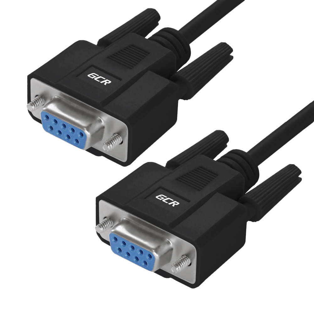 Кабель / GCR GCR-57608 / GCR PRO Кабель 3.0m черный RS-232 DB9 F/DB9 F, 30AWG, экран