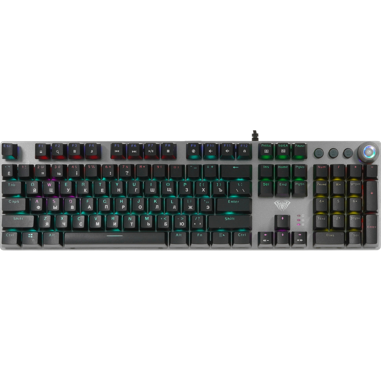 Игровая клавиатура / AULA F2058 (6948391221762) / Игровая клавиатура/ Механическая клавиатура AULA F2058 Серо-чёрный, синие свитчи