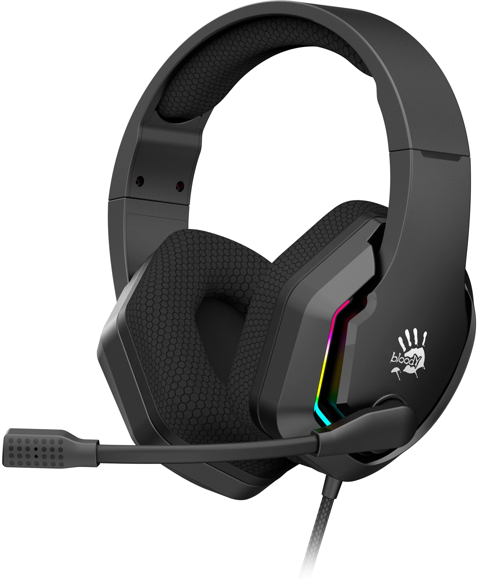 Наушники с микрофоном A4Tech Bloody G260p черный 2м мониторные оголовье (G260P 4PIN+USB/BLACK)