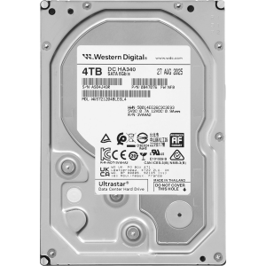 Жесткий диск / WD Ultrastar DC HA340 4Tb WUS721204BLE6L4 / Жесткий диск/ HDD WD SATA 4Tb 7200 6Gb/s 256 MB 1 year warranty (replacement MG08ADA400E, ST4000NM024B, ST4000NM000B, HUS726T4TALE6L4, HUS726040ALE614)