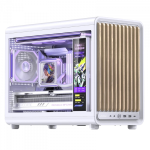 Корпус без блока питания / JONSBO D33 WOOD White / Корпус без блока питания/ Case JONSBO D33 WOOD, Mini-Tower, TG, no fan, 2xUSB-A 3.0 + 1xUSB-C 3.2, mATX, mITX White
