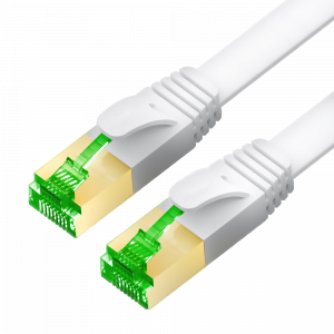 Патч-корд / GreenConnect GCR-56801 / GCR PRO Патч-корд LSZH PROF кат.8 ethernet 50.0m S/FTP, RJ45, медь, 40 Гбит/с, 26 AWG, белый, литой, экранированные коннекторы 24K GOLD, T568B