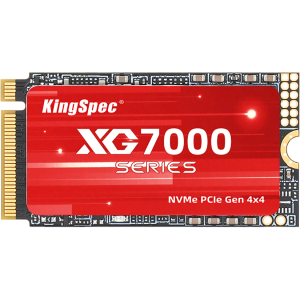 Твердотельный накопитель / Kingspec XG7000-1TB 2242 / Твердотельный накопитель/ Kingspec SSD XG7000 2242, 1024GB, M.2(22x42mm), NVMe, PCIe 4.0 x4, 3D NAND, R/W 7200/6600MB/s, IOPs н.д./н.д., TBW 600, DWPD 0.54 (3 года)