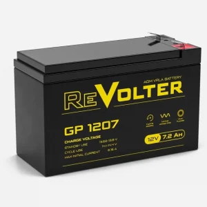 Батарея REVOLTER серия GP, REVOLTER GP 1207, напряжение 12В, емкость 8.2Ач (разряд 20 часов), макс. ток разряда (5 сек.) 120А, макс. ток заряда 2.16А, свинцово-кислотная типа AGM, клеммы F2, ДxШxВ 150х65х94мм., вес 2.23кг., срок службы 7 лет. / REVOLTER GP 1207 / Батарея REVOLTER серия GP, REVOLTER GP 1207, напряжение 12В, емкость 8.2Ач (разряд 20 часов), макс. ток разряда (5 сек.) 120А, макс. ток заряда 2.16А, свинцово-кислотная типа AGM, клеммы F2, ДxШxВ 150х65х94мм., вес 2.23кг., срок службы 7 лет.