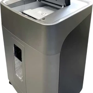 Шредер Office Kit SA300 (1,9х15) серый/черный с автоподачей (секр.P-5) фрагменты 300лист. 45лтр. скобы пл.карты