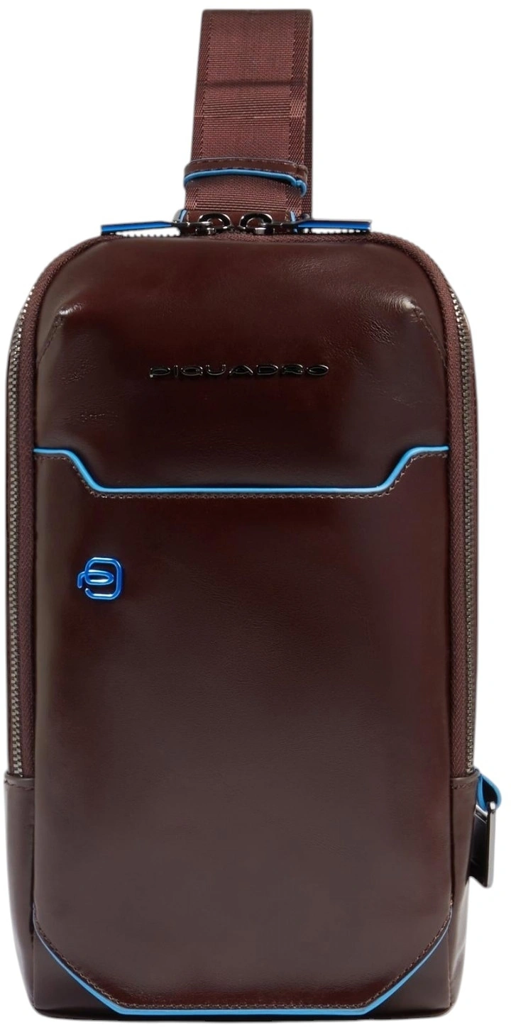Рюкзак слинг мужской Piquadro Blue Square CA6898B2/MO красное дерево кожа