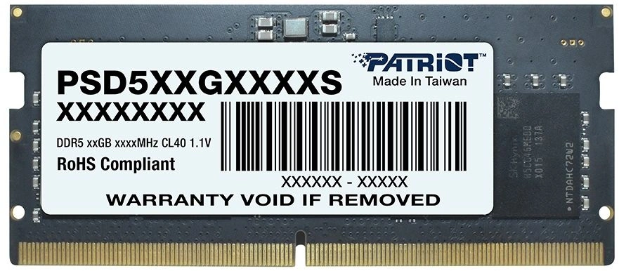 Память DDR5 16GB 5200MHz Patriot PSD516G520081S Signature RTL PC5-41600 CL42 SO-DIMM 262-pin 1.1В single rank Ret