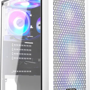 Корпус PcCooler MA100 Mesh Wh белый без БП ATX 5x120mm 2xUSB2.0 1xUSB3.0 audio bott PSU