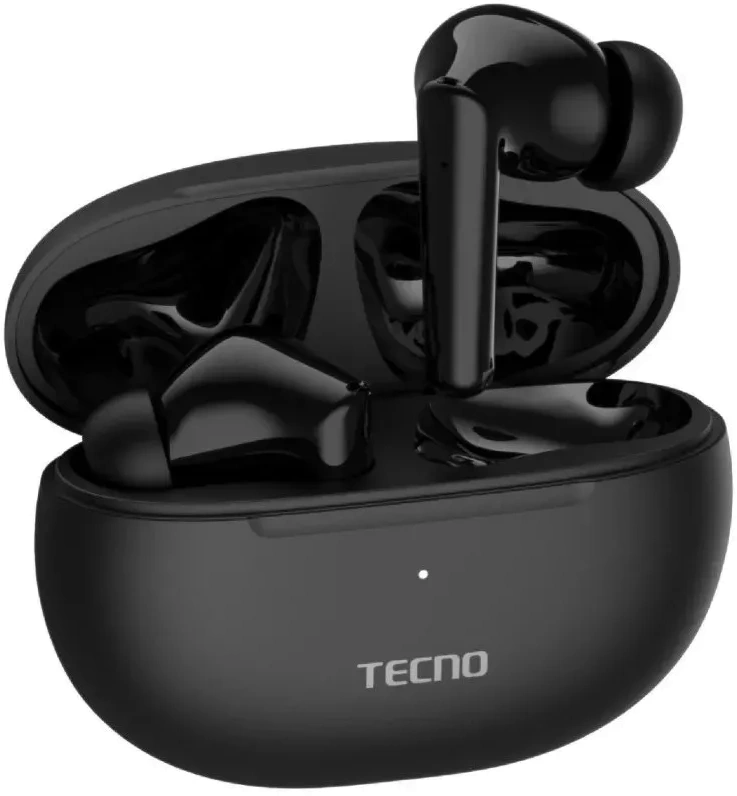 Гарнитура внутриканальные Tecno BD03 черный беспроводные bluetooth в ушной раковине