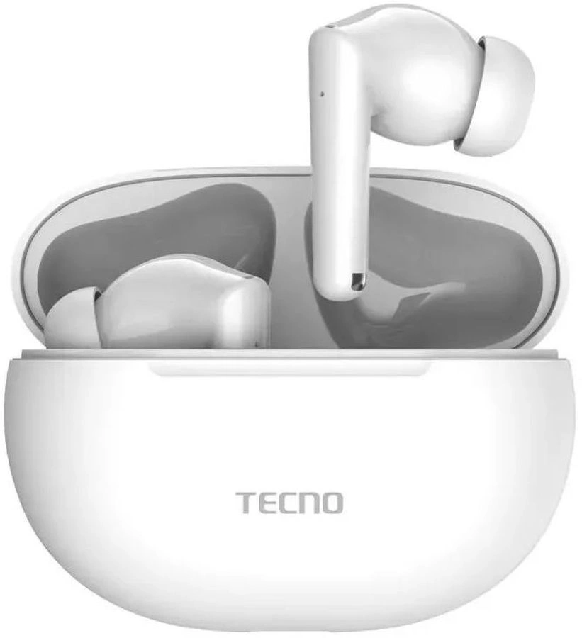 Гарнитура внутриканальные Tecno BD03 белый беспроводные bluetooth в ушной раковине