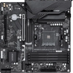 Материнская плата Gigabyte B550M X A ELITE WF7 Soc-AM4 AMD B550 4xDDR4 mATX AC`97 8ch(7.1) 2.5Gg RAID+HDMI+DP