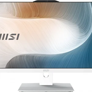Моноблок MSI Modern AM242TP 1M-2415XRU 23.8" Full HD Touch Core 5 120U (1.4) 16Gb SSD512Gb Graphics без ОС GbitEth WiFi BT 120W клавиатура мышь Cam белый 1920x1080