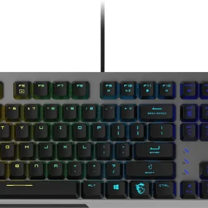 Клавиатура MSI Strike 600 V2 механическая черный USB Multimedia for gamer LED (S11-04RU261-CLA)