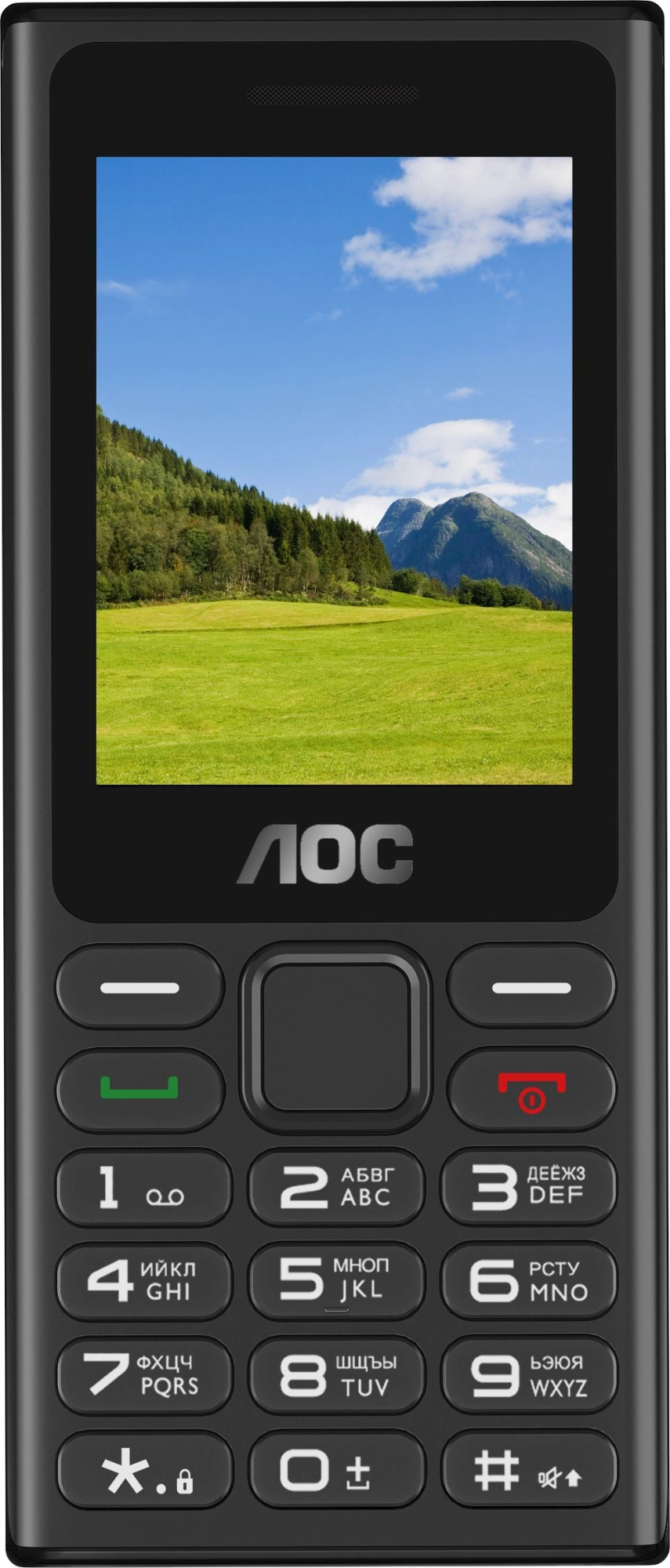 Мобильный телефон AOC 240 A черный моноблок 2Sim 2.4" 240x320 RTOS 0.3Mpix GSM900/1800 FM microSD max32Gb