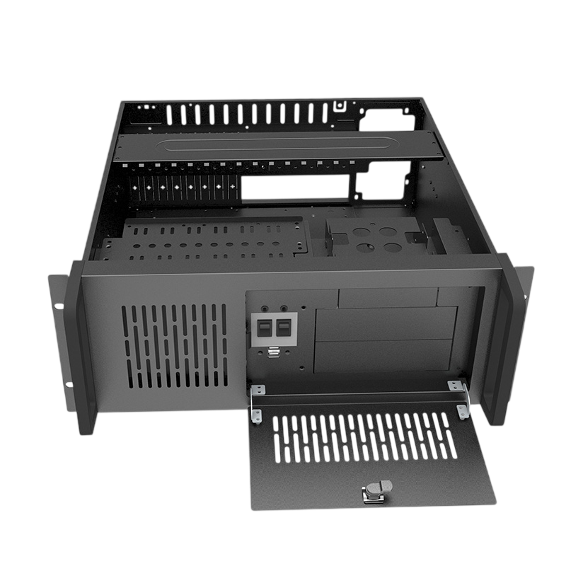Серверный корпус / Foxline FL-4U-835 / Серверный корпус/ Server case FL-4U-835, 4U Rack, ATX, M-ATX, ITX, w/o psu, (support ATX), 1x2,5" int, 8x3,5" int, 2xUSB 2.0,1x120mm fan, 7xFH PCIe expansion slots, FL-RK4U2ST rails inside